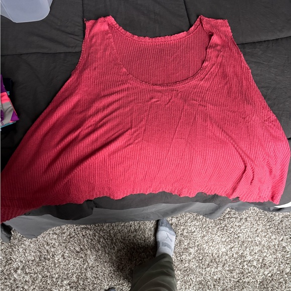 We The Free Raspberry Ribbed Knit Top - Picture 3 of 3